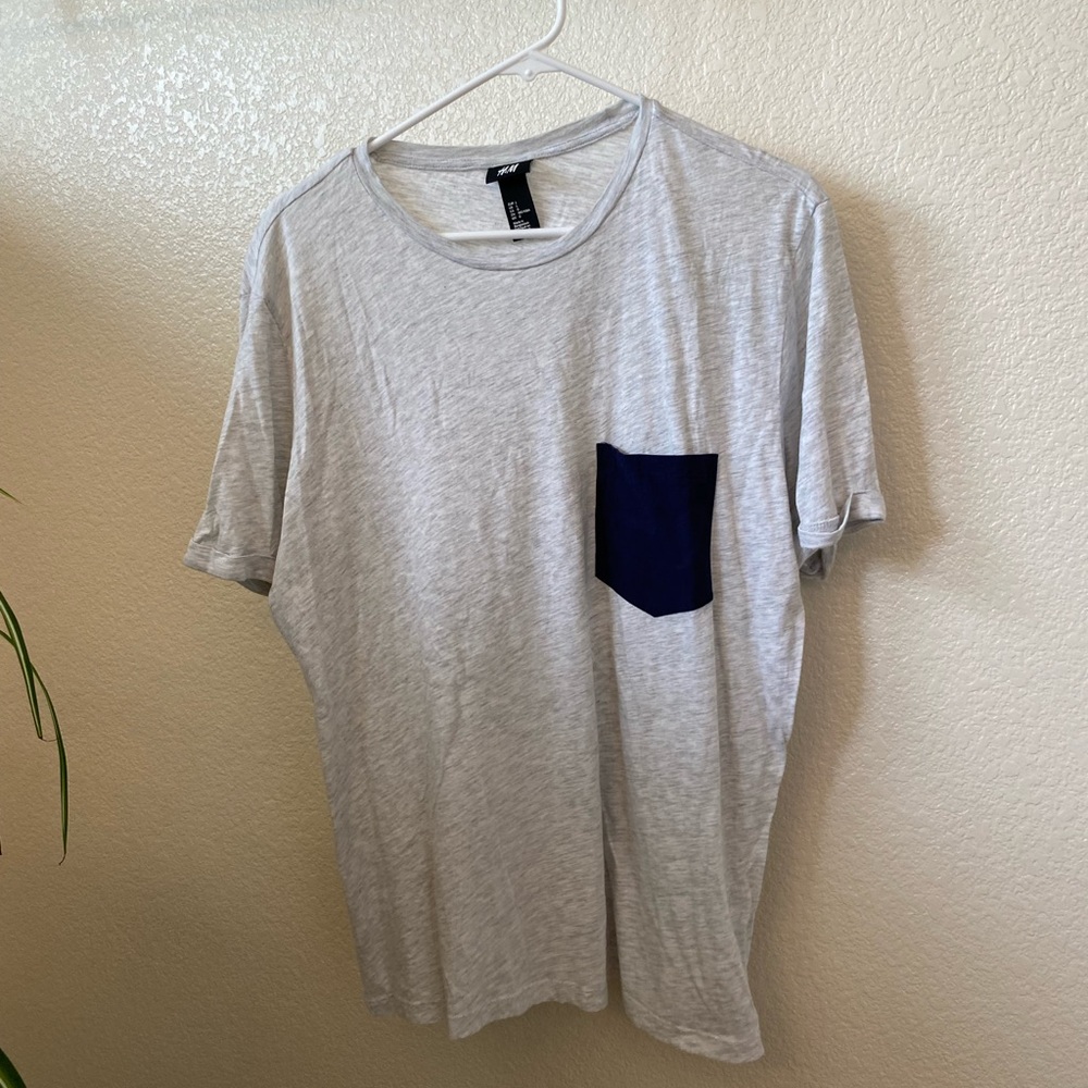 Grey and White Tee